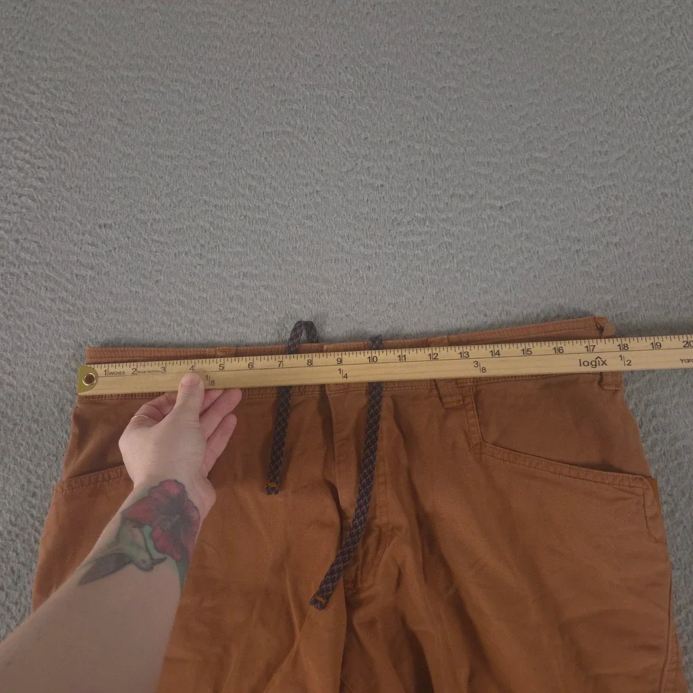 The North Face Shorts Mens 34 Brown North Dome Cotton Blend Stretch Drawcord